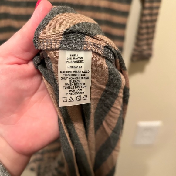 Calvin Klein Women’s Maxi Dress Striped Stretchy 3/4 Sleeve 8 - Picture 3 of 4